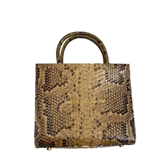 *RARE/NEW* Brandon Blackwood ESR Tote Brown Python snakeskin